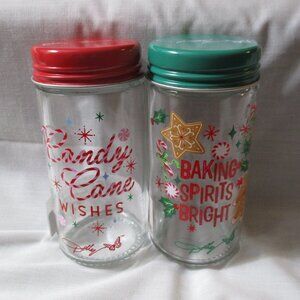 DG Dolly Parton Set of Two Glass Christmas Spice Jars NEW